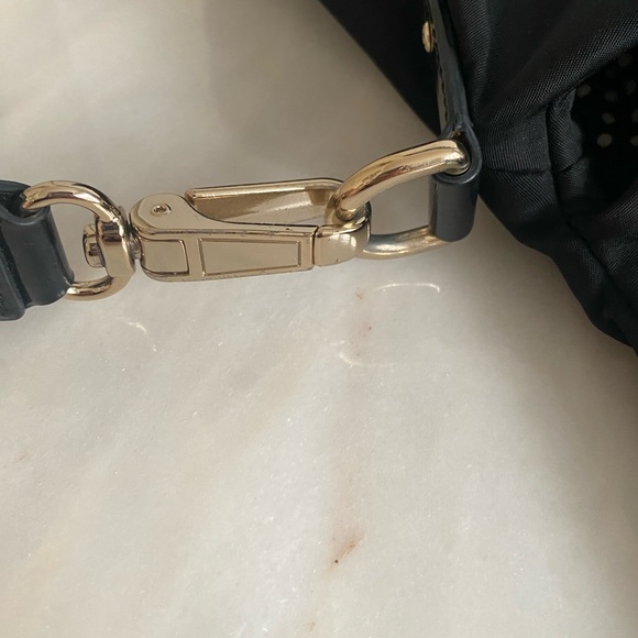 Kate Spade New York Black Leslie Nylon Foldover Crossbody Satchel - Picture 5 of 9